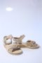 Paul Green Beige Sandaal Velours Leer Platte Rubberen Zool Beige Dames - Thumbnail 3