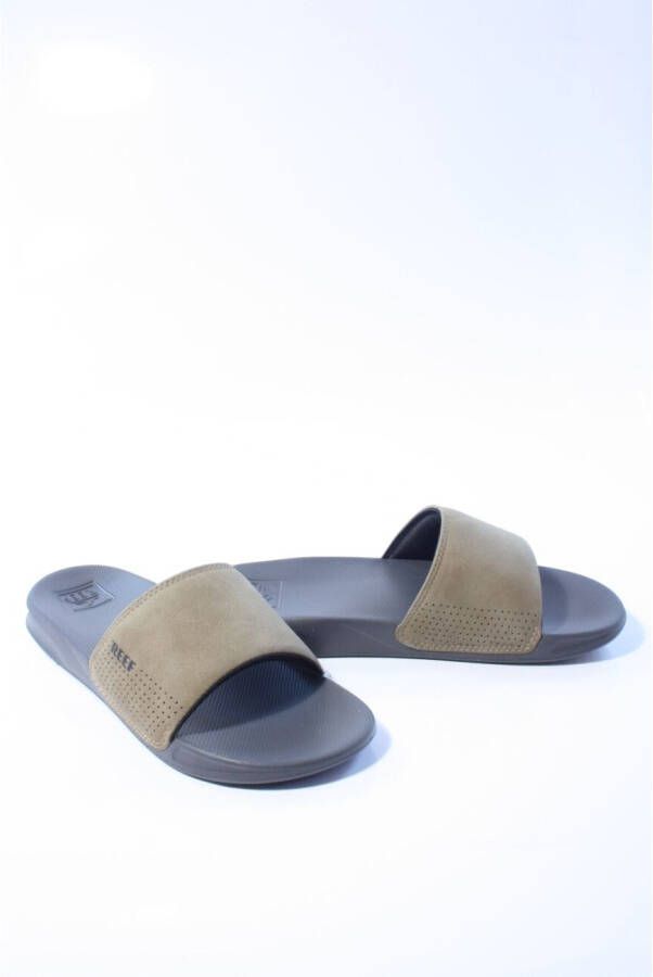 Reef One Slidegrey Tan Heren Slippers Grijs Cognac - Foto 6