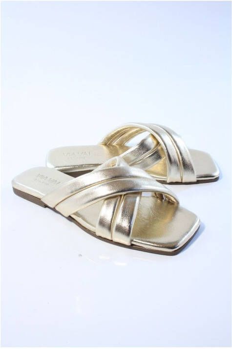 Via vai Dames slippers goud