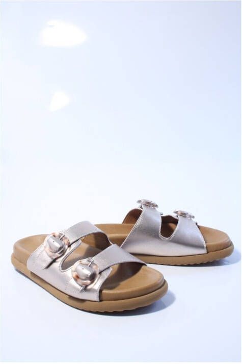 Via vai Dames slippers zilver