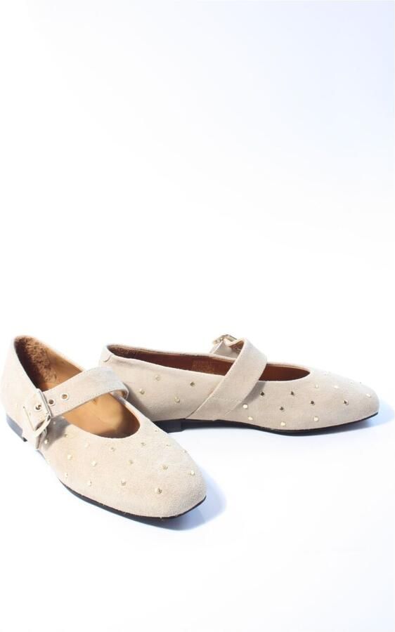 VIA VAI Lou Nina Ballerina Dames Suède Beige - Foto 2