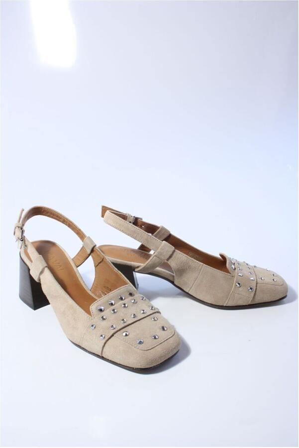 VIA VAI Laine Julia Slingbacks Dames Suède Beige - Foto 2