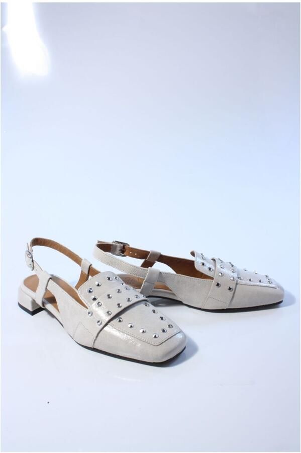 VIA VAI Julie Damian Slingbacks Dames Leer Beige