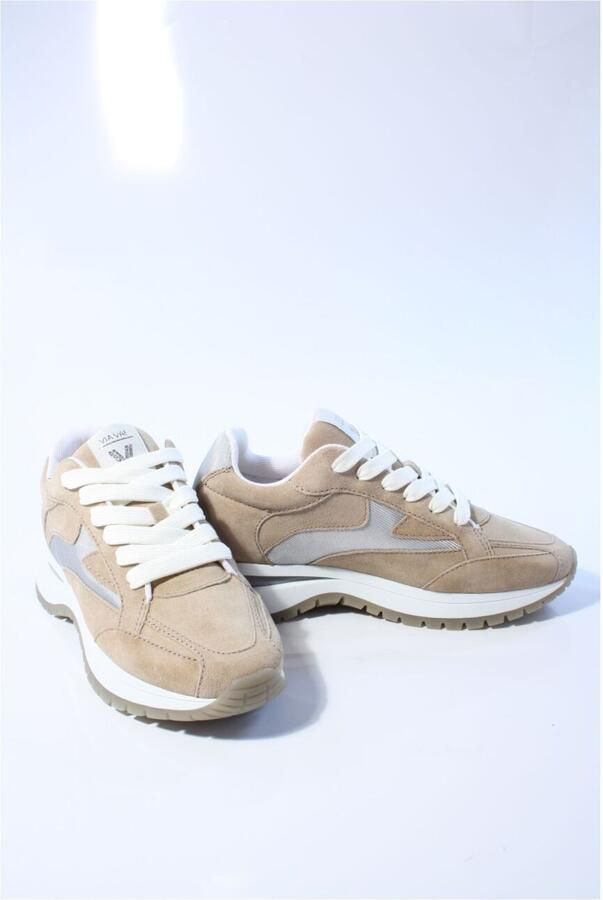 VIA VAI Usher Riggs Sneakers dames Leer Mesh Suède Beige - Foto 2