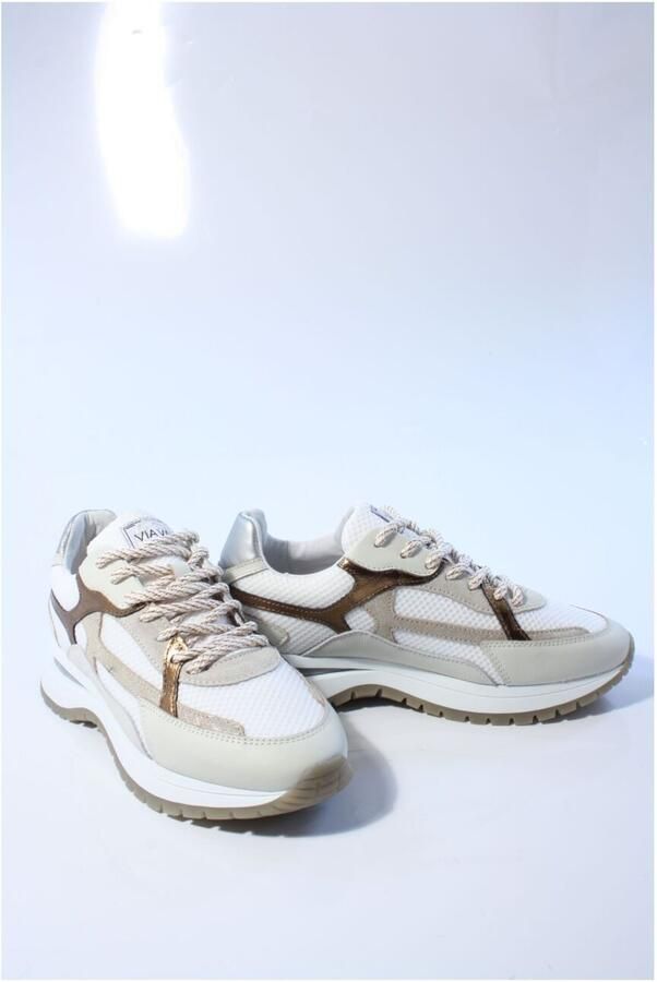 VIA VAI Usher Rosie Sneakers dames Leer Mesh Suède Goud - Foto 2