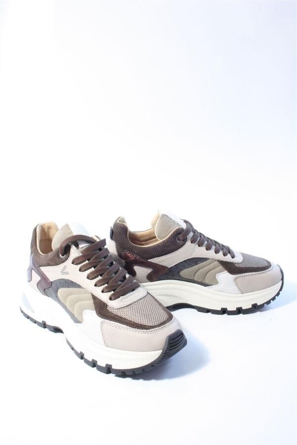 VIA VAI Liz Leighton Sneakers Dames Leer Mesh Suède Textiel Grijs - Foto 2