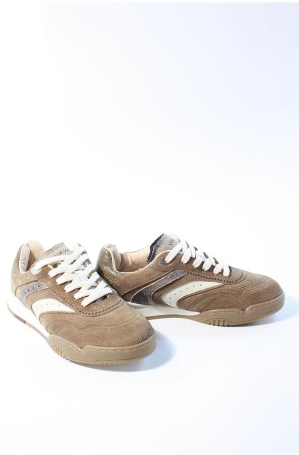 VIA VAI Kris Pax Sneakers Dames Leer Suède Textiel Beige - Foto 2