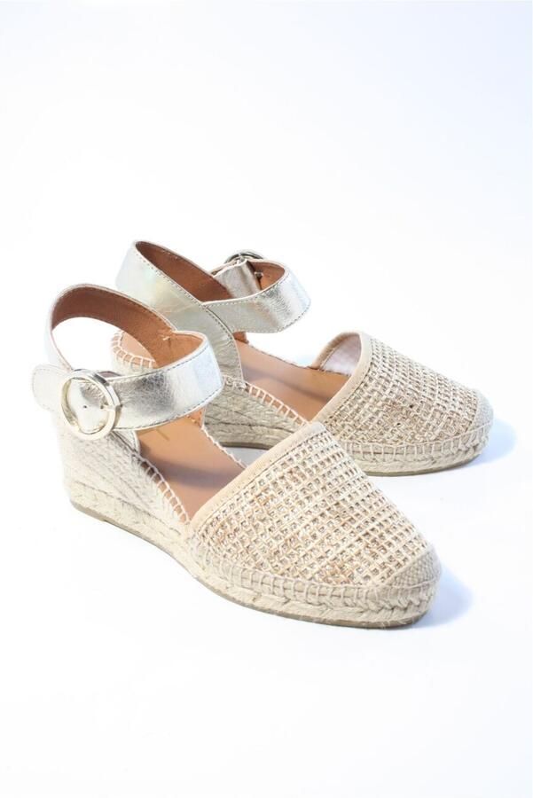 VIGUERA 2305 Leonor Oro Sandaletten Beige Goud Leer Dames Goud Beige - Foto 3