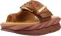 4CCCCEES dames teenslipper plateau Mellow Glow naturel leder - Thumbnail 2