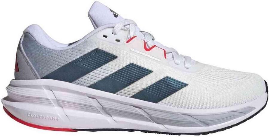 Adidas Heren Questar 3 Hardloopschoen Sneaker Bounce JQ5081 Cloud White Core Black - Foto 3