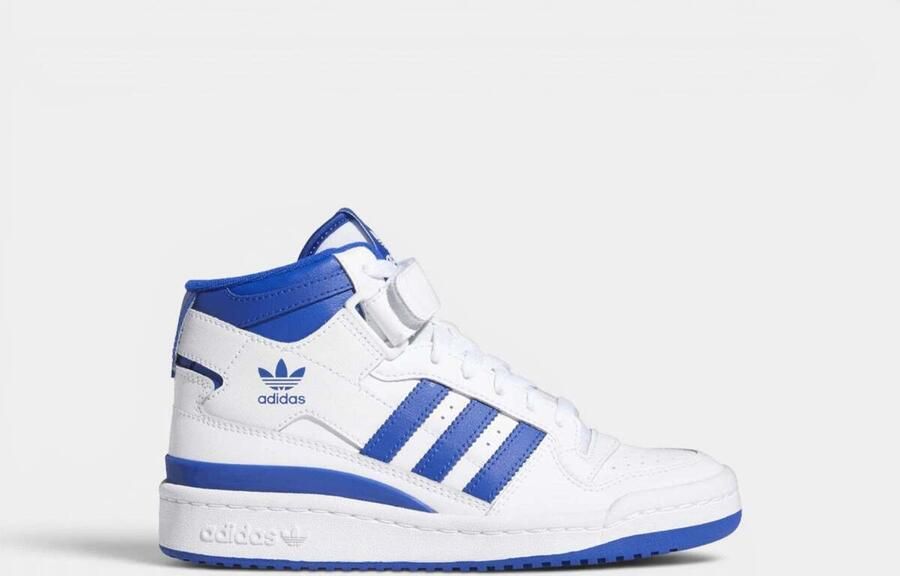 Adidas Hoge Sneakers Forum Mid J "Cloud White Royal Blue"