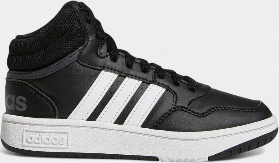 Adidas Hoge Sneakers Hoops Mid Core Black Cloud White Grey (GS)