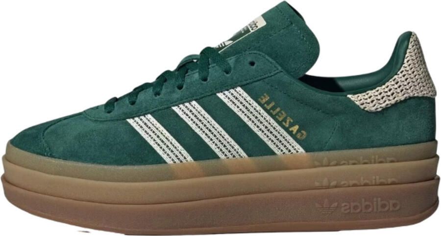 Adidas Lage Sneakers Gazelle Bold Collegiate Green White Gold
