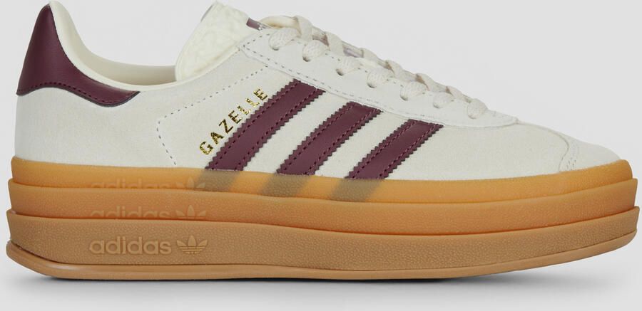 Adidas Originals Gazelle chunky leren sneakers crème donkerrood - Foto 4