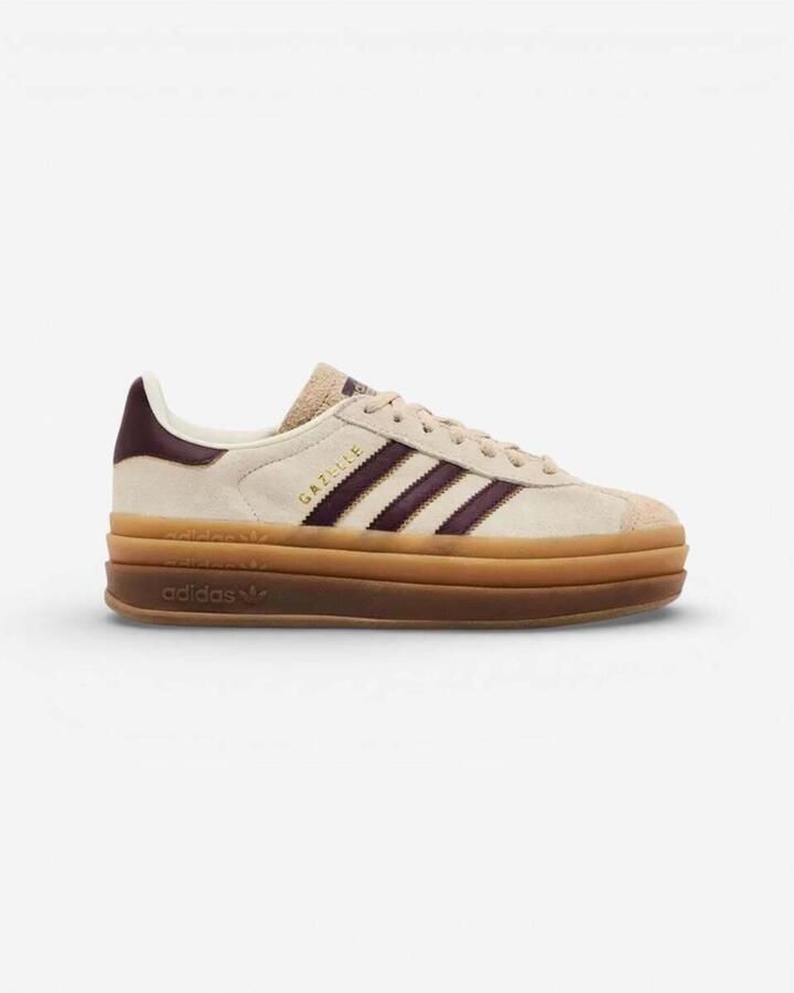 Adidas Lage Sneakers Gazelle Bold W Cream White Maroon