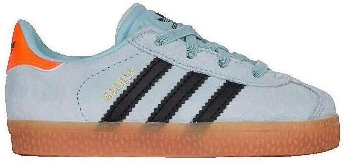 Adidas Originals Gazelle II Baby's Clear Sky Core Black Solar Orange Kind Clear Sky Core Black Solar Orange