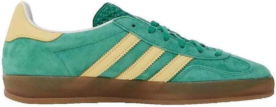Adidas Originals Gazelle Indoor Schoenen Semi Court Green Almost Yellow Gum- Dames Semi Court Green Almost Yellow Gum - Foto 2