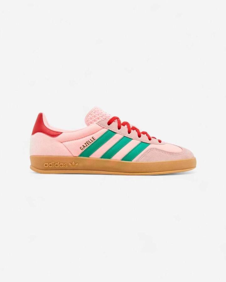 Adidas Lage Sneakers Gazelle Indoor W "Glow Pink Court Green"