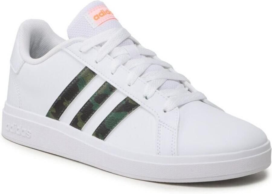 Adidas Sportswear Grand Court 2.0 sneakers wit kaki oranje Imitatieleer 36 2 3 - Foto 4