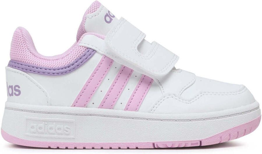 Adidas Sportswear Hoops 3.0 sneakers wit lila Jongens Meisjes Imitatieleer 24 - Foto 4