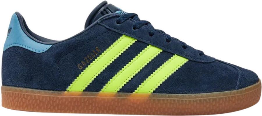 Adidas Originals Gazelle Junior Night Indigo Solar Yellow Light Blue Night Indigo Solar Yellow Light Blue - Foto 4