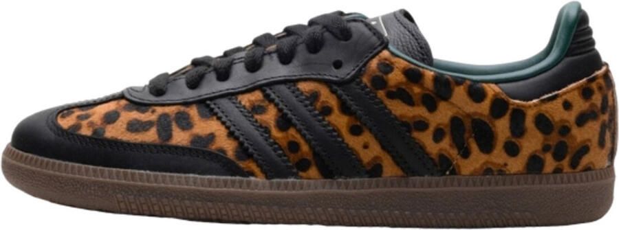 Adidas Lage Sneakers Samba OG Black Green Leopard