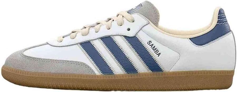 Adidas Lage Sneakers Samba OG "Footwear White Crew Blue Gum"