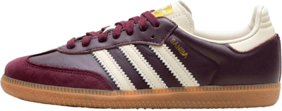 Adidas Lage Sneakers Samba OG Maroon Gold Metallic