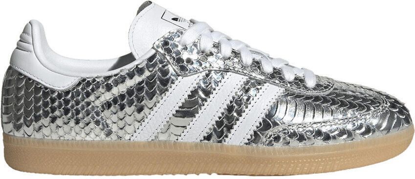 Adidas Lage Sneakers Samba OG Patent Snakeskin Silver Metallic ( 's)