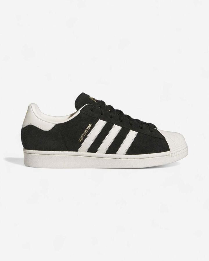 Adidas Lage Sneakers Superstar Core Black Off White Gold Metallic