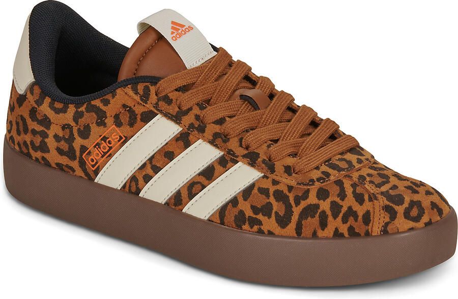 Adidas Sportswear VL Court sneakers bruin dierenprint wit - Foto 4