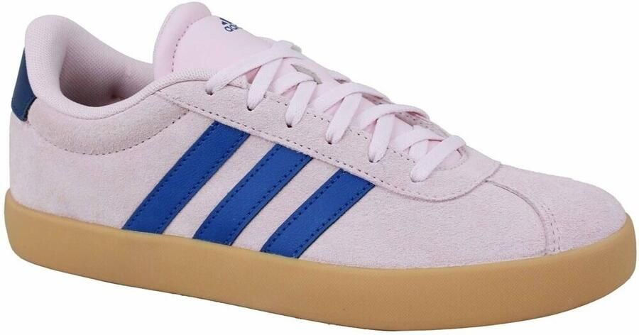 Adidas VL Court 3.0 K unisex kinder sneaker suède KI9492 royal blue clear pink - Foto 8
