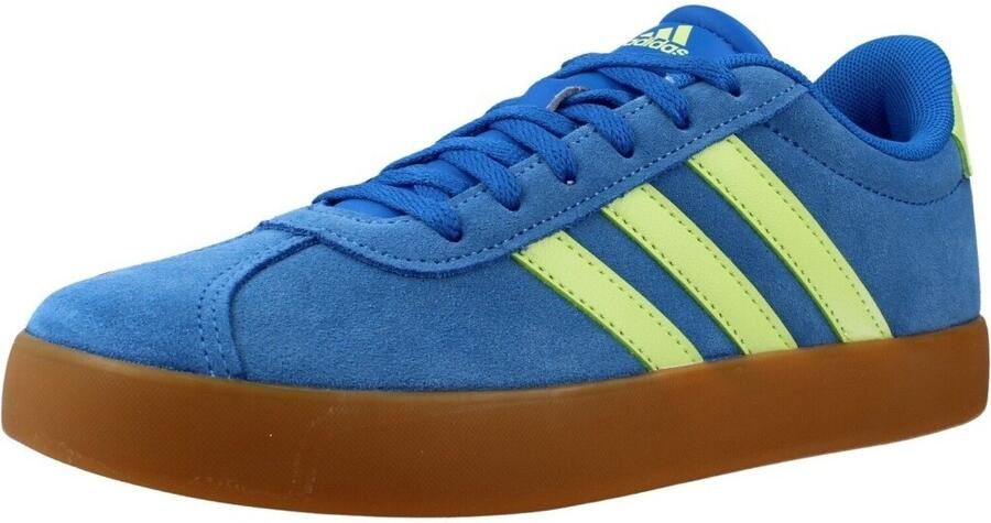 Adidas Sportswear VL Court 3.0 suede sneakers kobaltblauw limegroen - Foto 4