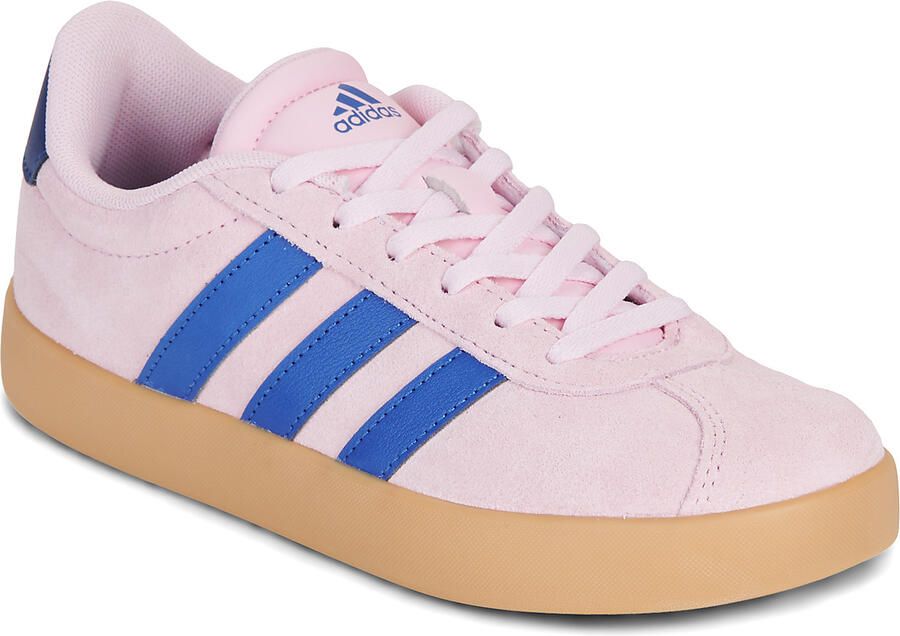 Adidas VL Court 3.0 K unisex kinder sneaker suède KI9492 royal blue clear pink - Foto 9