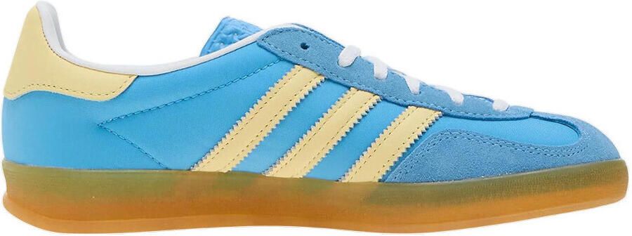 Adidas Originals Gazelle Indoor Dames Semi Blue Burst Almost Yellow Cloud White- Dames Semi Blue Burst Almost Yellow Cloud White