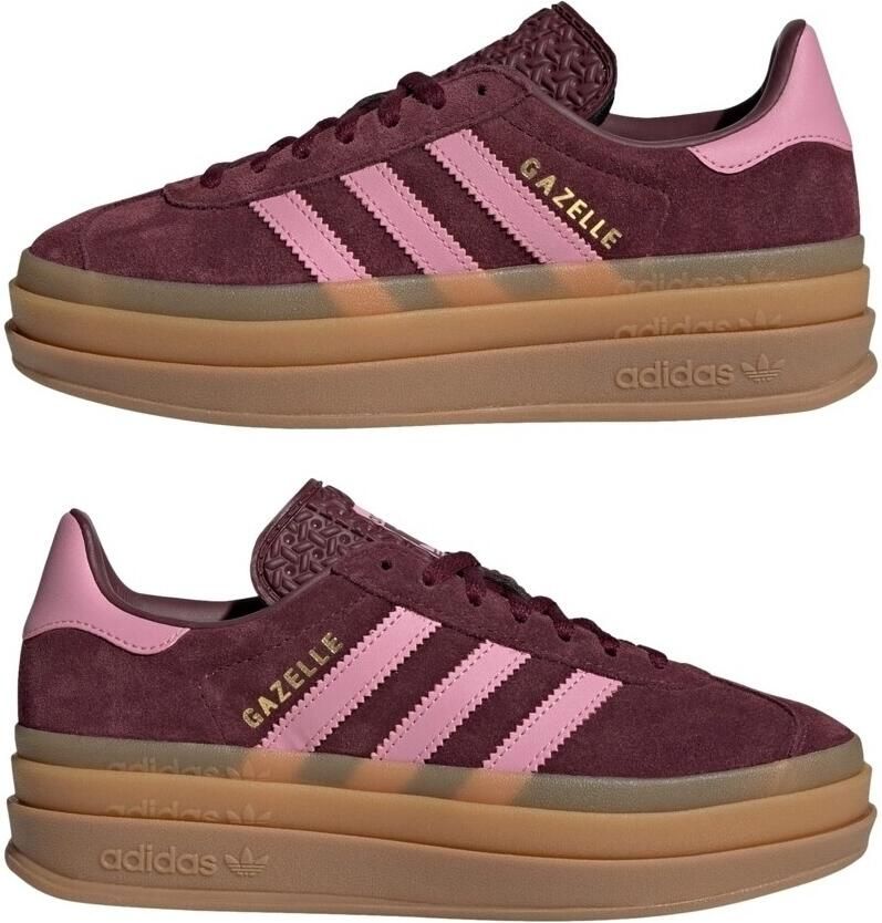 Adidas Originals Gazelle Bold leren sneakers bruin roze - Foto 4