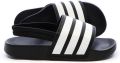 Adidas Sportswear Adilette Estrap badslippers met hielbandje zwart wit - Zwart