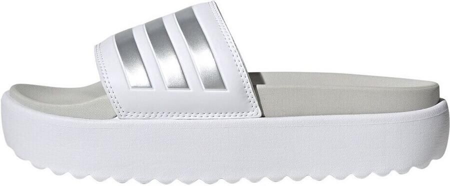 Adidas Women's Adilette Platform Slides Sandalen 2 3 wit grijs