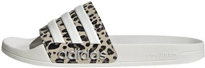 Adidas Sportswear Adilette badslippers met panterprint wit - Foto 4