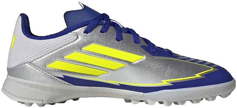 Adidas Perfor ce F50 Club Messi junior voetbalschoenen zilvermetalic kobaltblauw geel - Foto 5