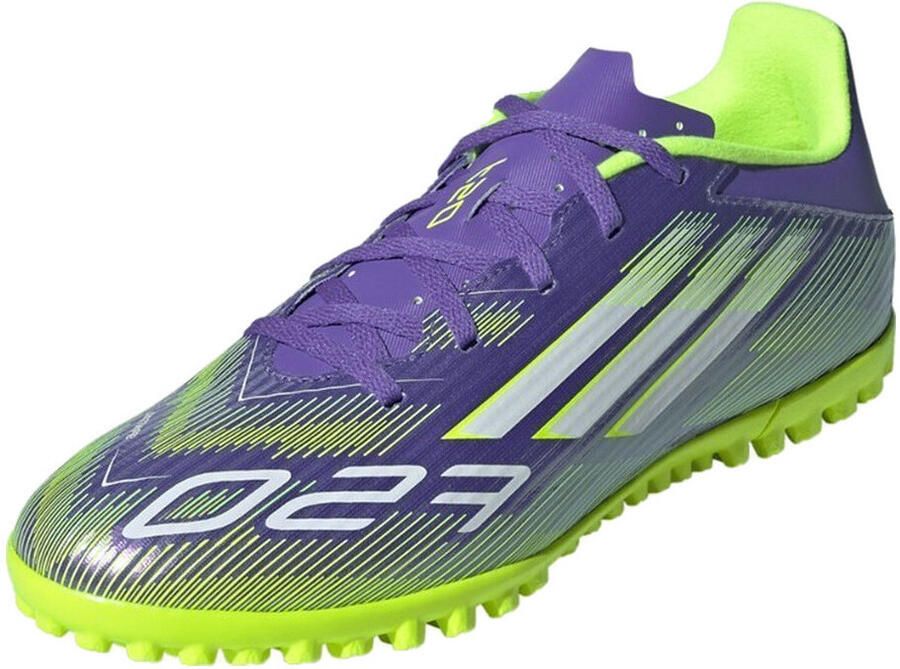 Adidas Perfor ce F50 Club junior voetbalschoenen paars geel - Foto 4