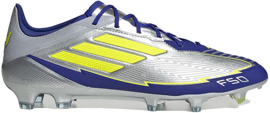 Adidas F50 Messi Elite Gras Voetbalschoenen (FG) Zilver Donkerblauw Geel