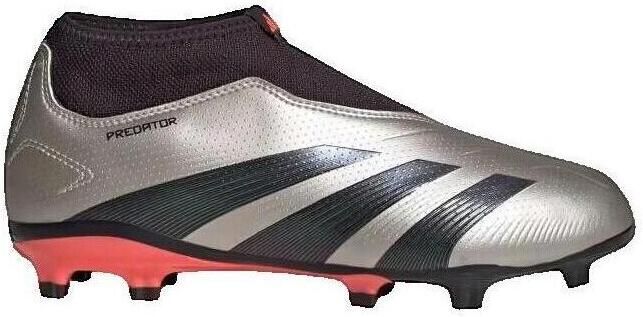 Adidas Predator League Laceless FG Junior Platinum Metallic Aurora Black Turbo Platinum Metallic Aurora Black Turbo - Foto 3