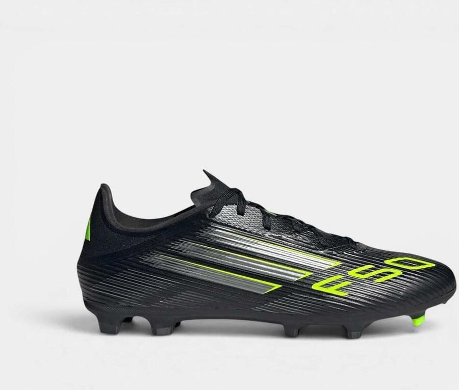Adidas Voetbalschoenen F50 League FG MG Core Black Iron Metallic Lucid Lemon