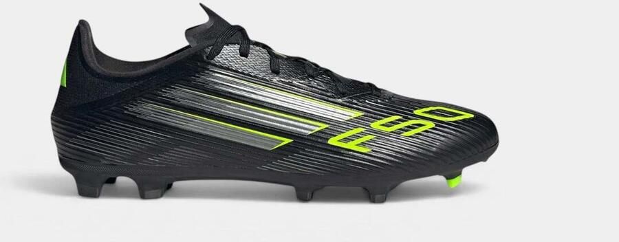 Adidas Voetbalschoenen F50 League FG MG Core Black Iron Metallic Lucid Lemon