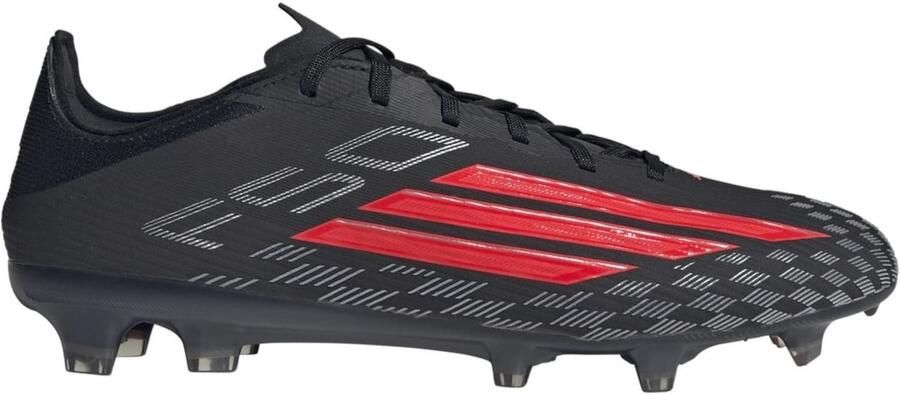 Adidas F50 Pro Gras Voetbalschoenen (FG) Zwart Rood Donkergrijs