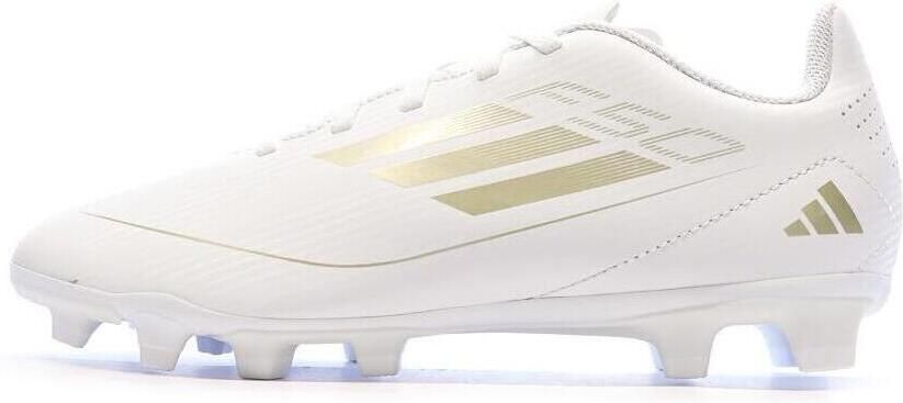 Adidas F50 Club Gras Kunstgras Voetbalschoenen (FxG) Kids Wit Goud