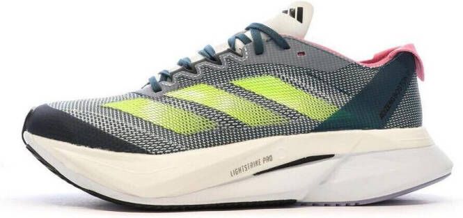 Adidas adizero boston 12 hardloopschoenen blauw roze dames