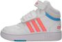 Adidas SPORTSWEAR Hoops Mid 3.0 AC Trainers Baby Ftwr White Acid Red Sky Rush - Thumbnail 2