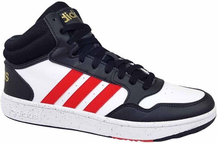 Adidas Sportswear Hoops Mid 3.0 sneakers wit rood zwart Jongens Imitatieleer 38 2 3 - Foto 2